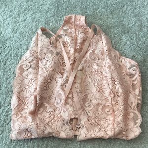 Planet Blue peach lace bodysuit.